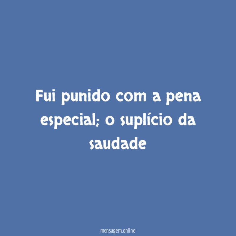 Fui punido com a pena especial