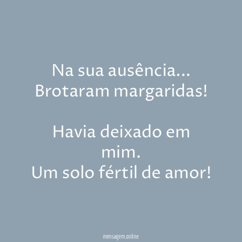 Na sua ausência