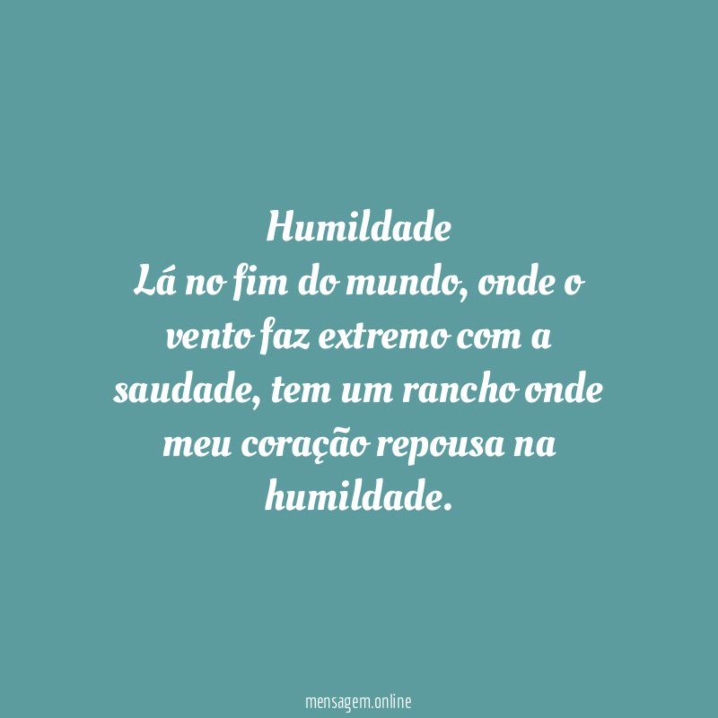 Humildade