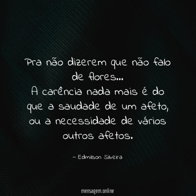Pra não dizerem que não falo de flores
