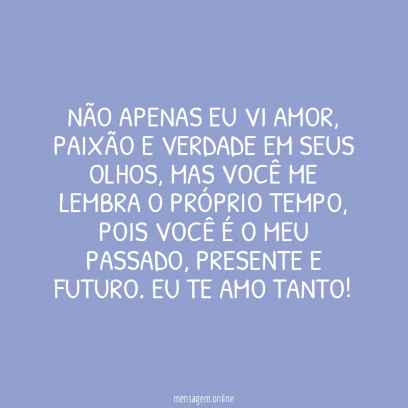 Não apenas eu vi amor