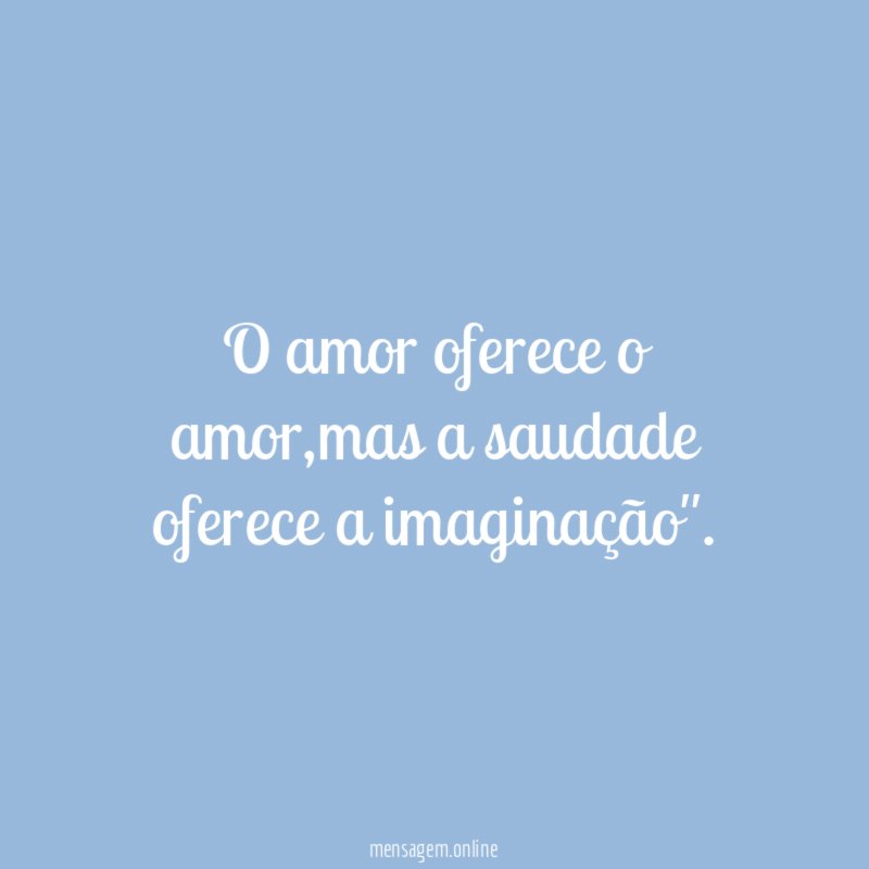 O amor oferece o amor