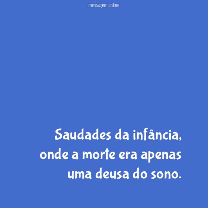 Saudades da infância