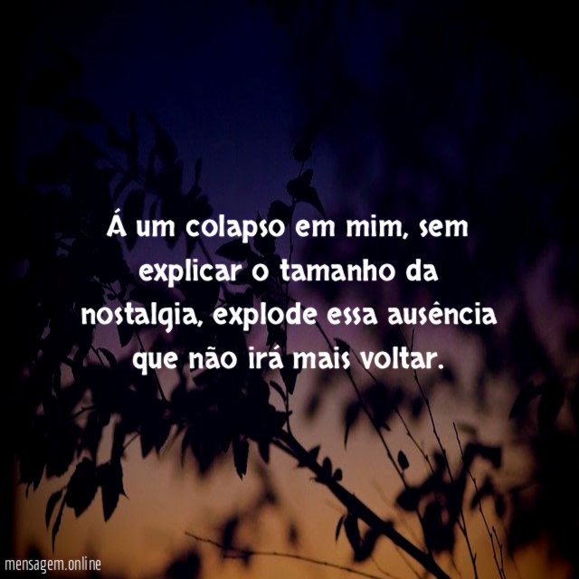Á um colapso em mim