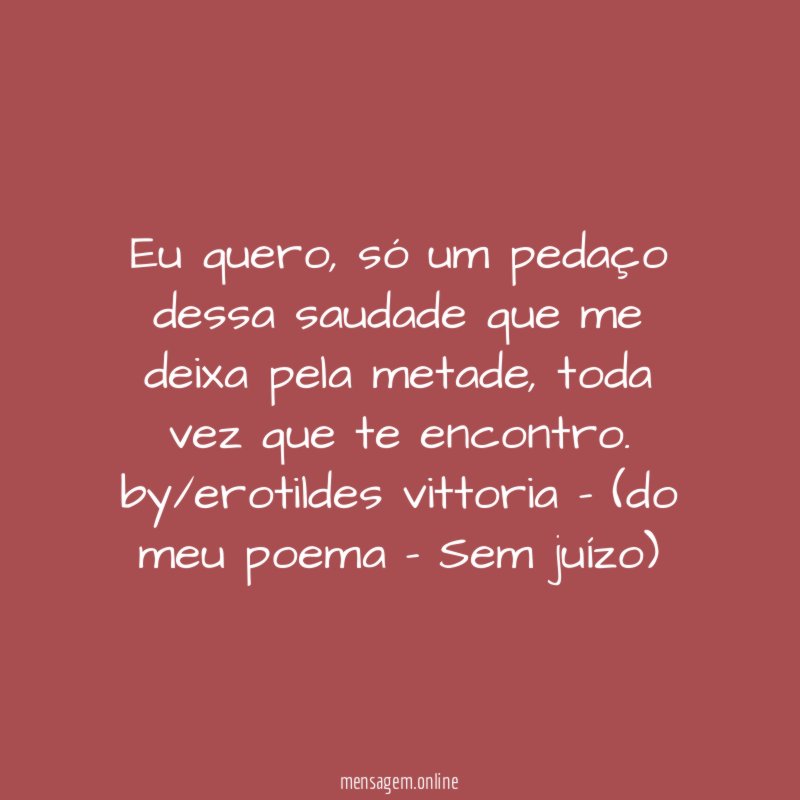 Eu quero