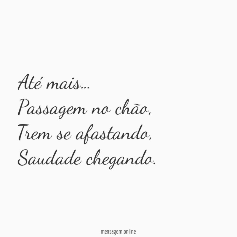 Até mais…