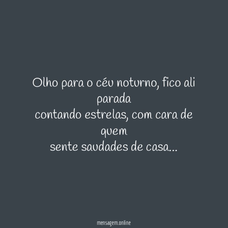 Olho para o céu noturno