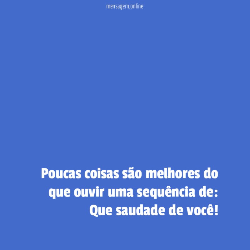 Poucas coisas são melhores do que ouvir uma sequência de