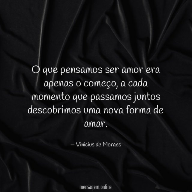 O que pensamos ser amor era apenas o começo