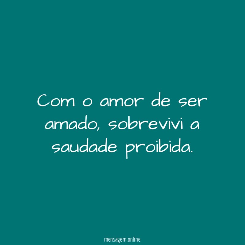 Com o amor de ser amado