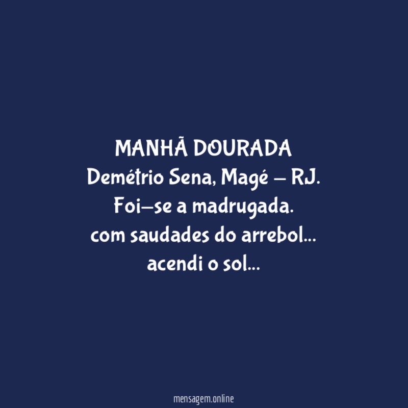 MANHÃ DOURADA