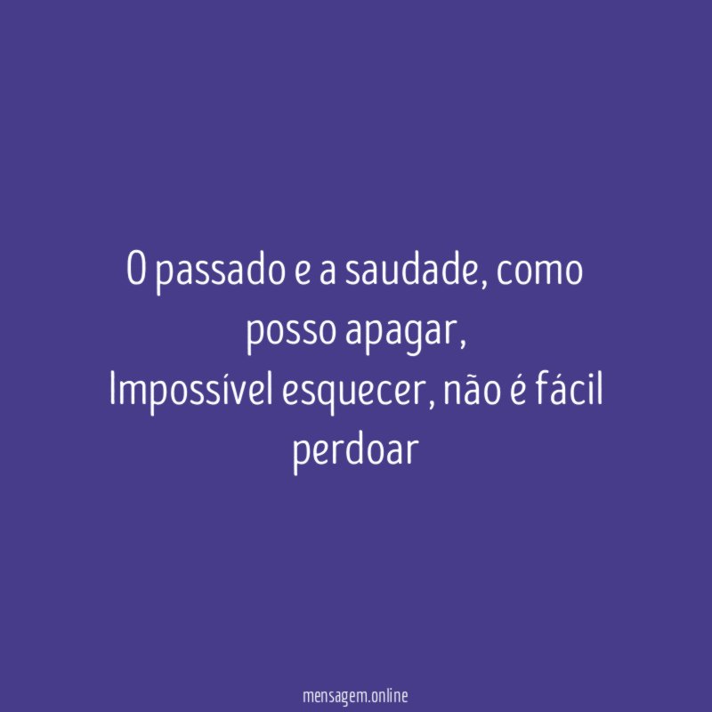 O passado e a saudade