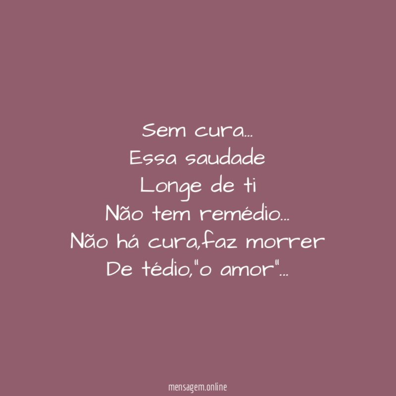 Sem cura…