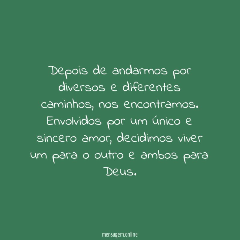 Depois de andarmos por diversos e diferentes caminhos