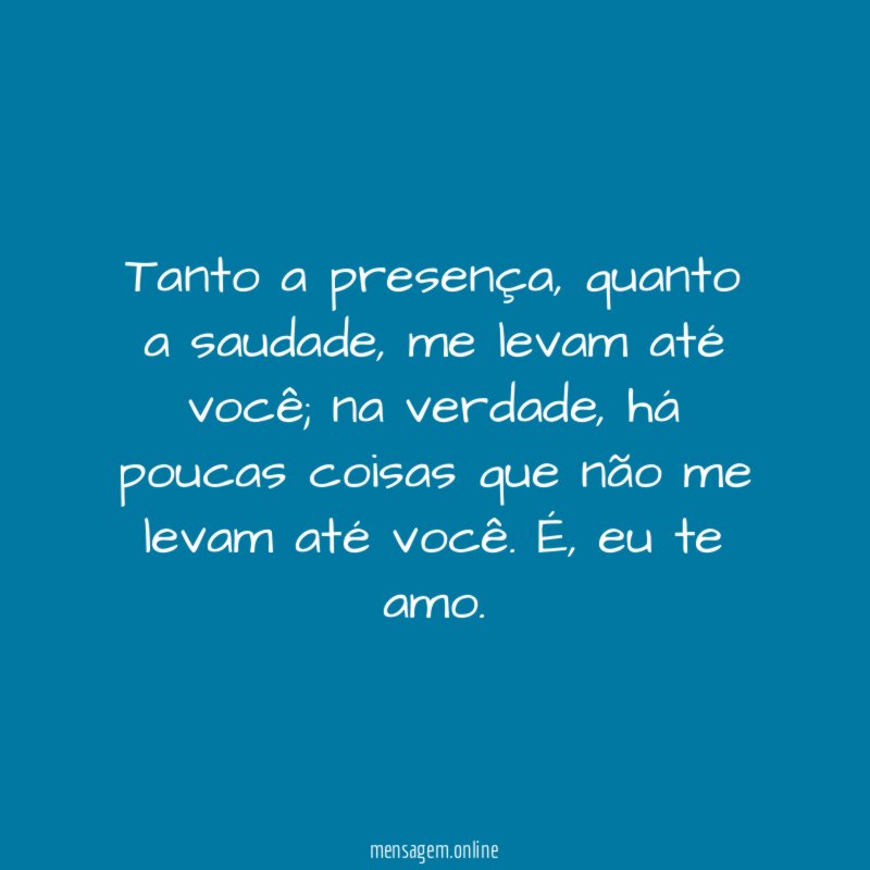 Tanto a presença
