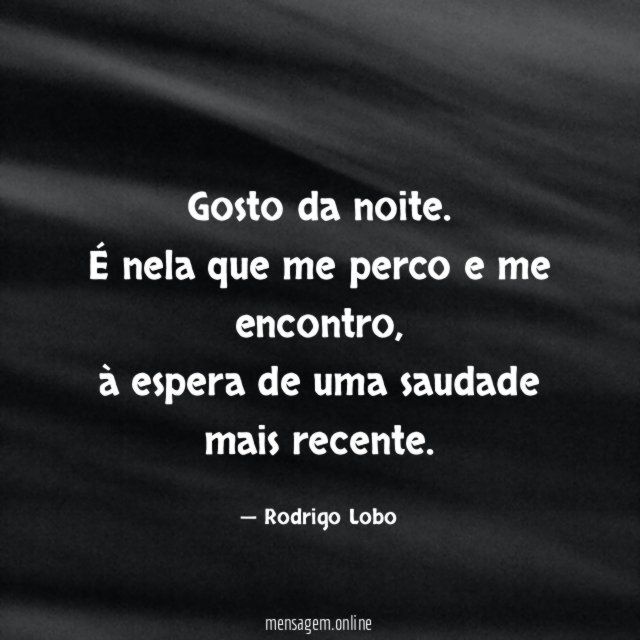 Gosto da noite