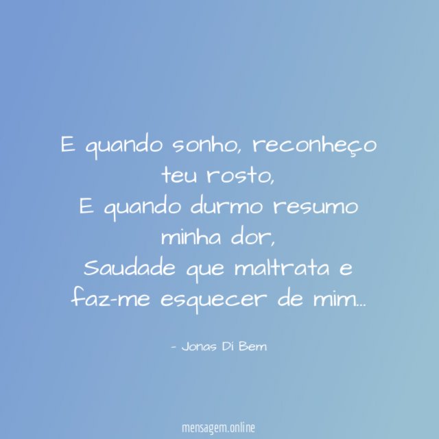 E quando sonho