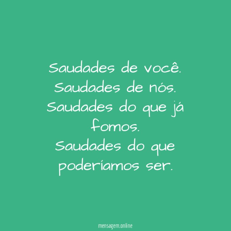 Saudades de você