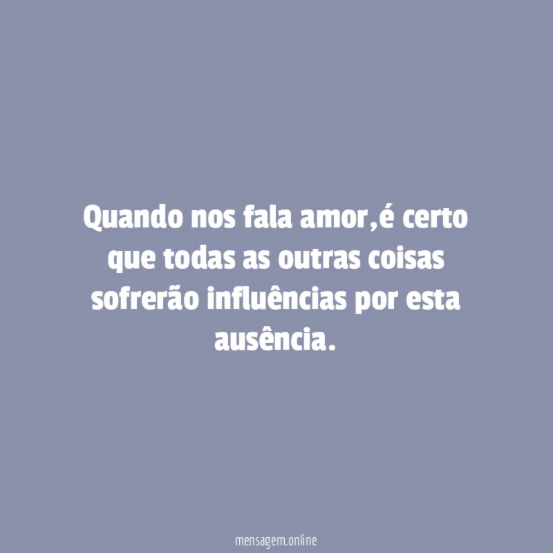 Quando nos fala amor