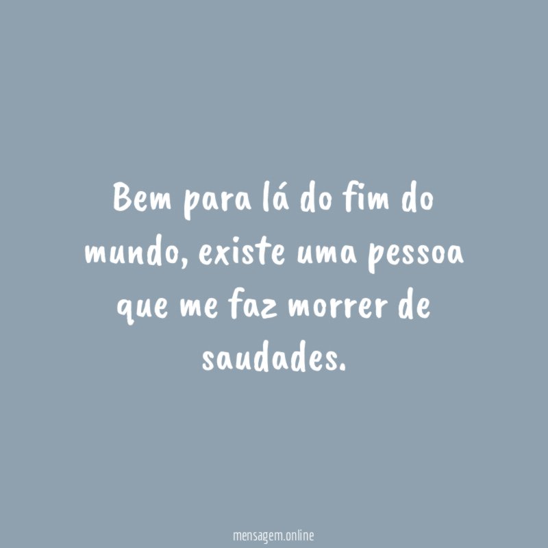 Bem para lá do fim do mundo