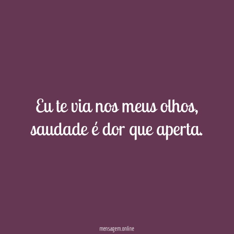 Eu te via nos meus olhos