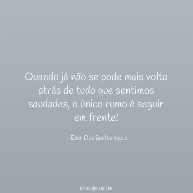 Quando já não se pode mais volta atrás