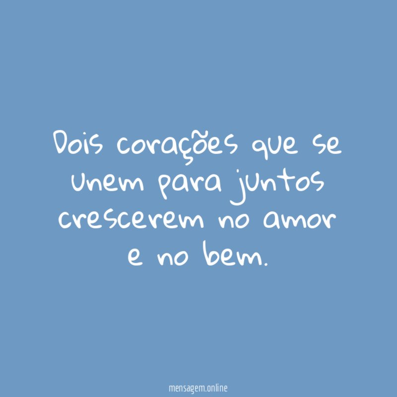 Dois corações que se unem para juntos crescerem