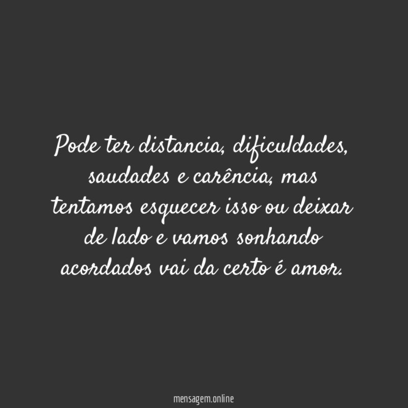 Pode ter distancia
