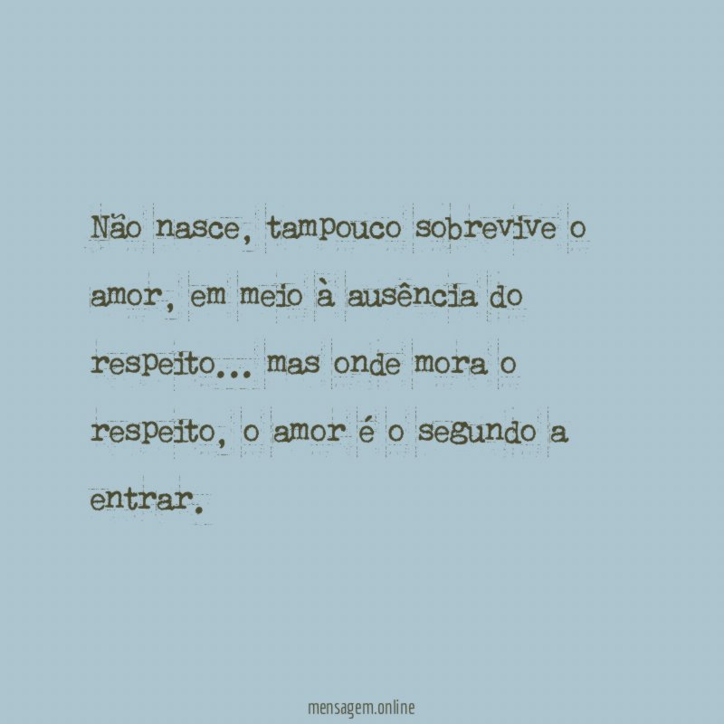 Não nasce