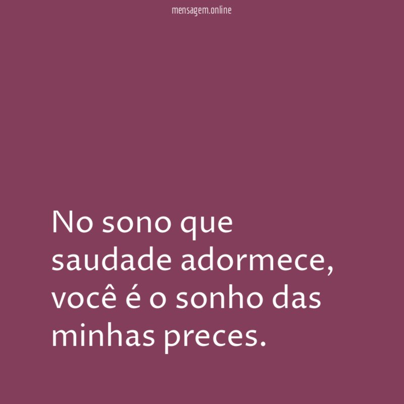 No sono que saudade adormece