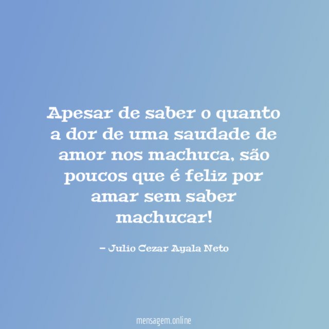 Apesar de saber o quanto a dor de