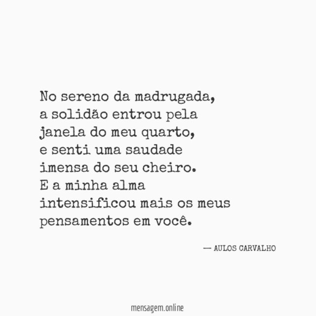 No sereno da madrugada