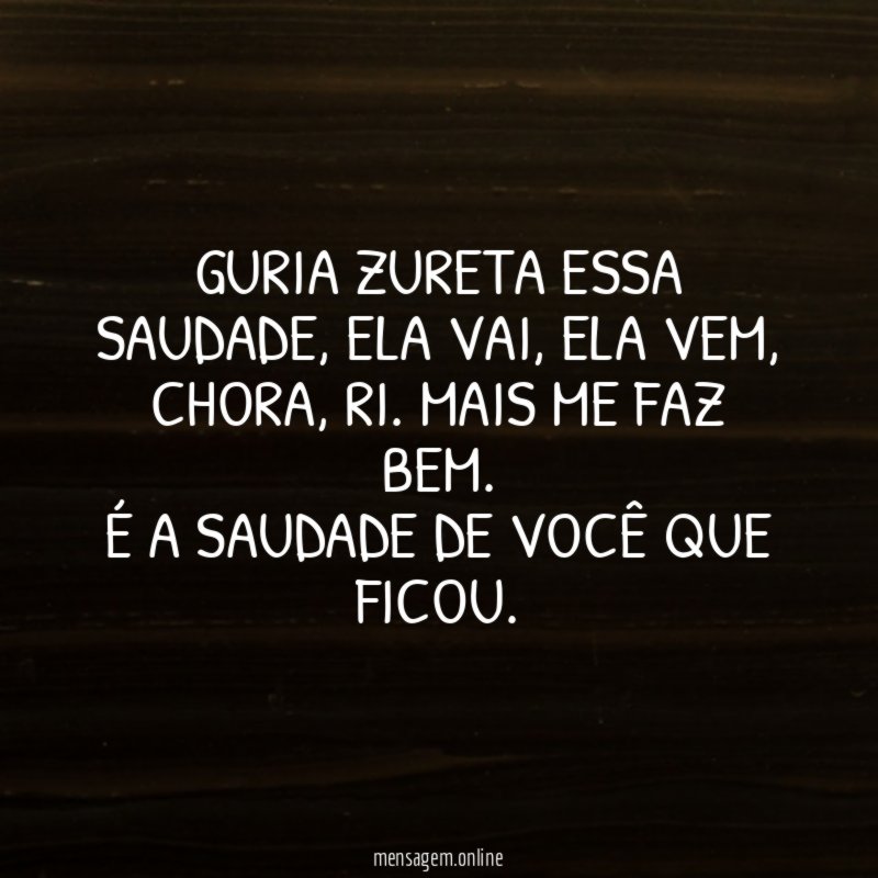 GURIA ZURETA ESSA SAUDADE