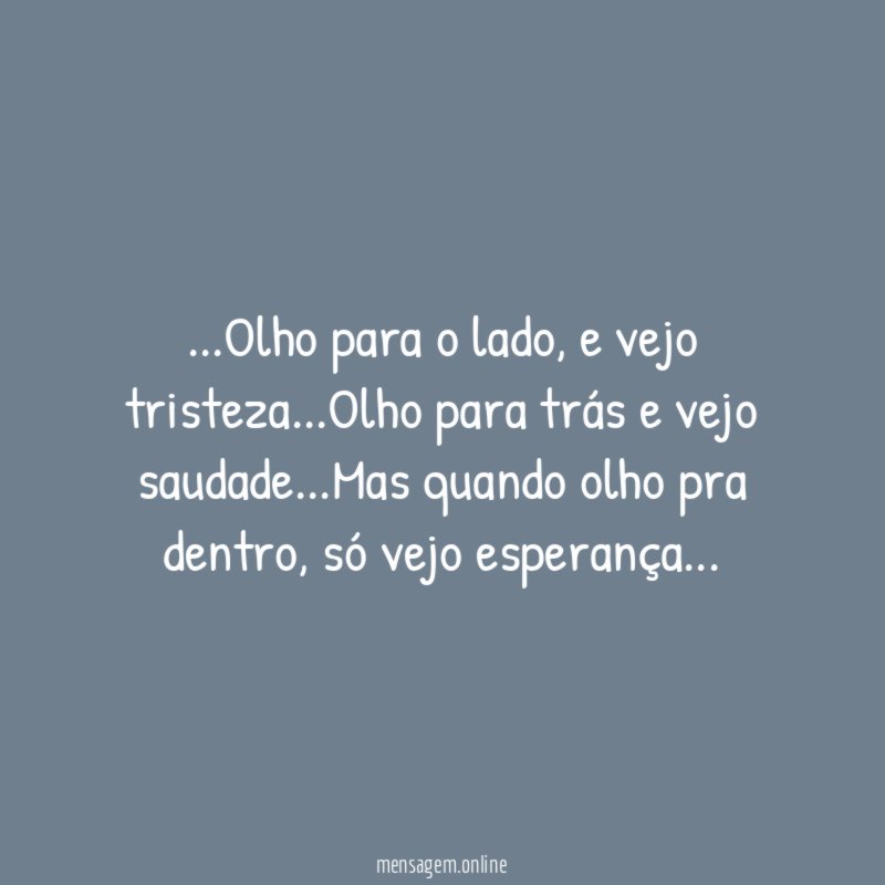 Olho para o lado