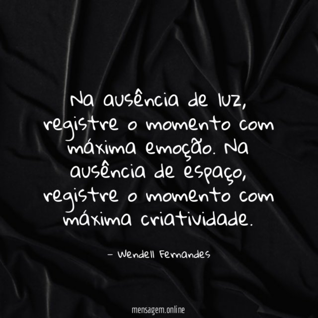 Na ausência de luz