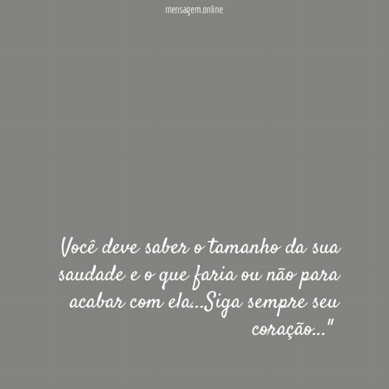 Você deve saber o tamanho da sua