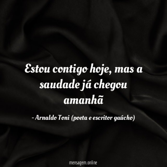Estou contigo hoje