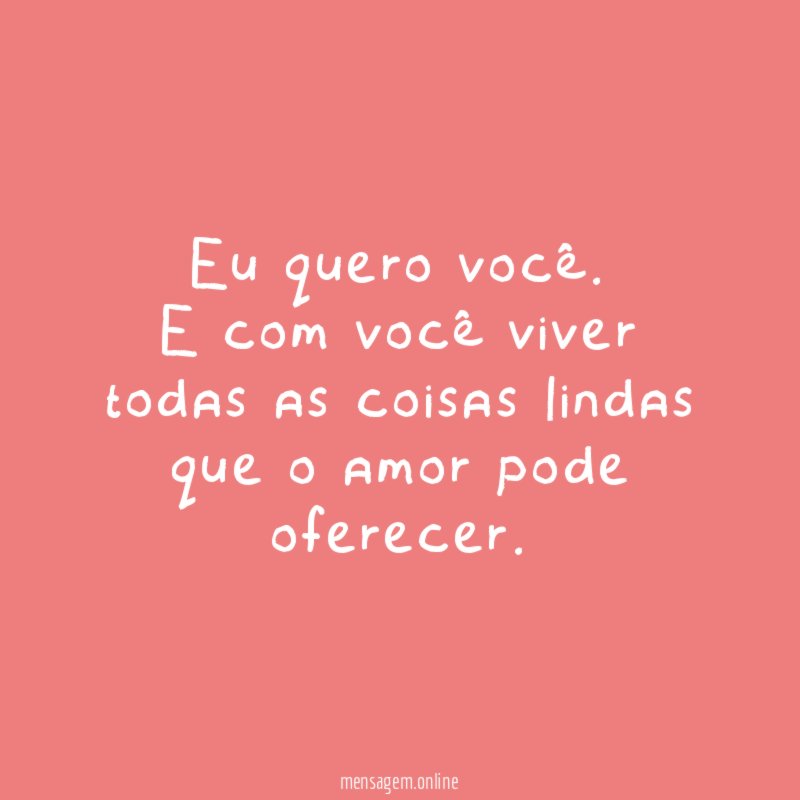 Eu quero você