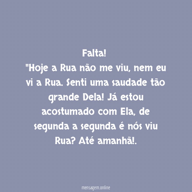 Falta!