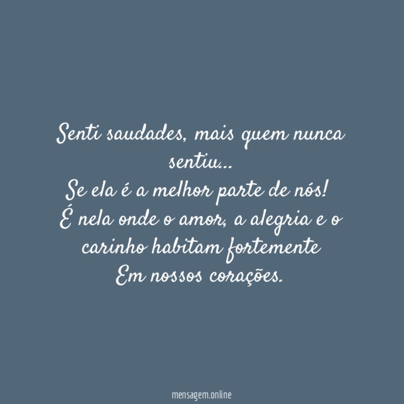 Senti saudades
