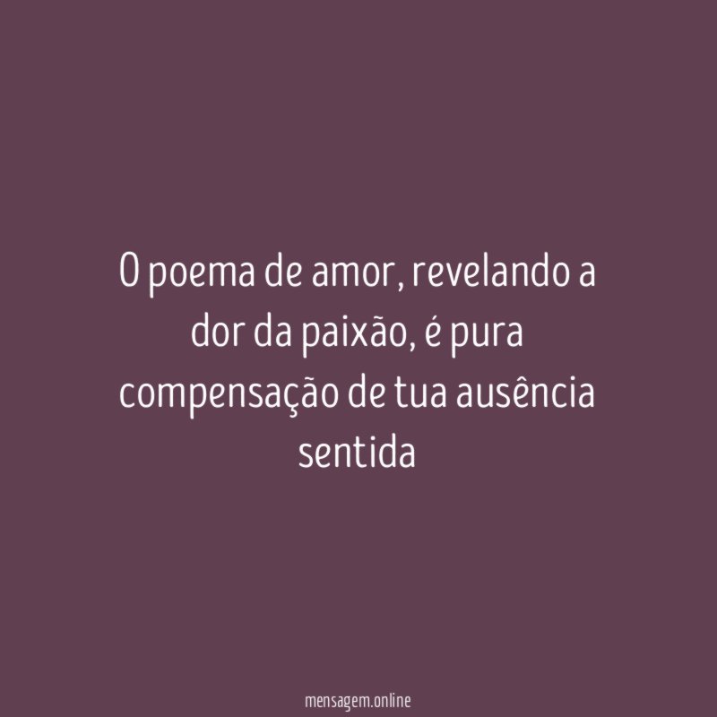 O poema de amor