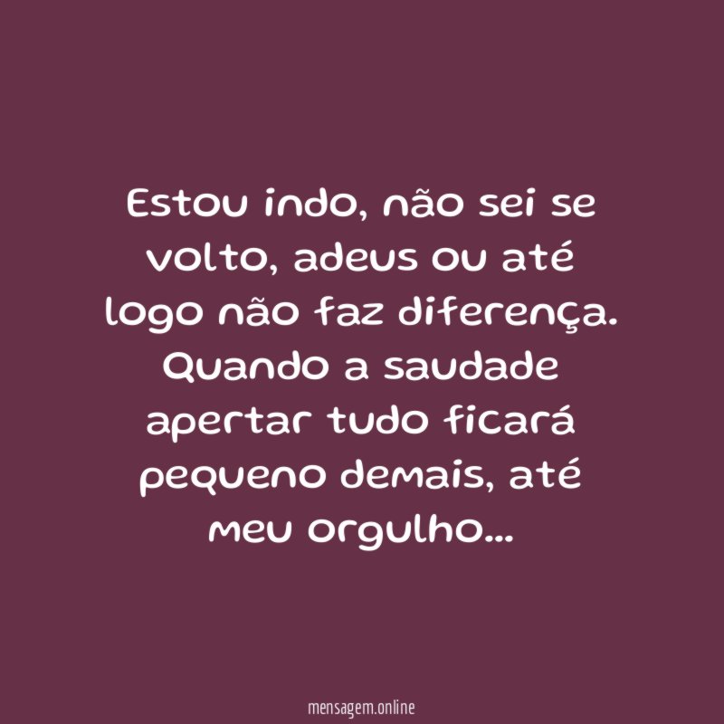 Estou indo