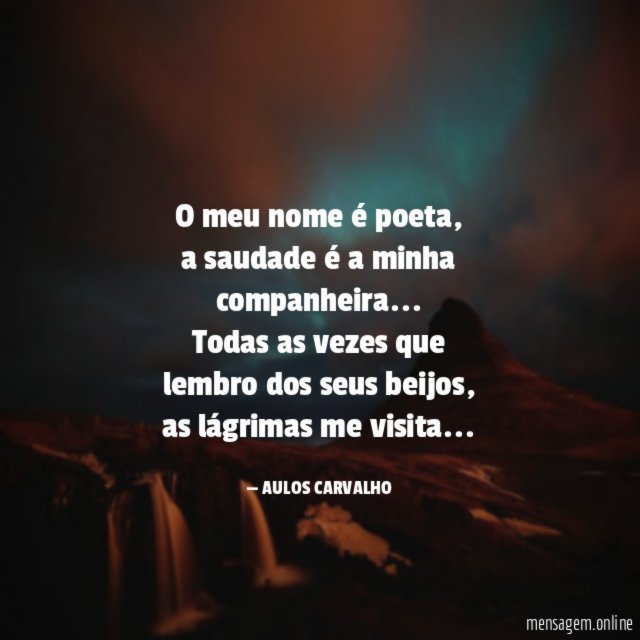O meu nome é poeta