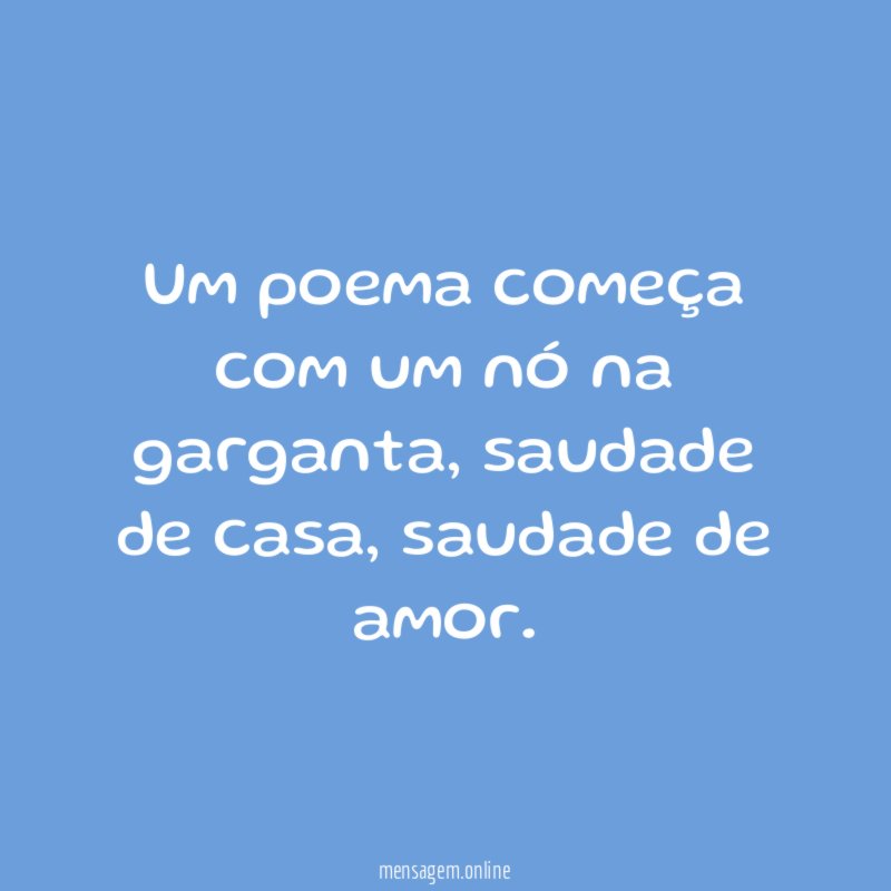 Um poema começa com um nó na garganta