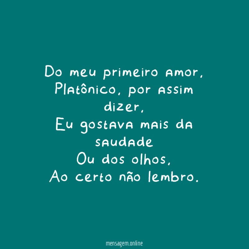 Do meu primeiro amor
