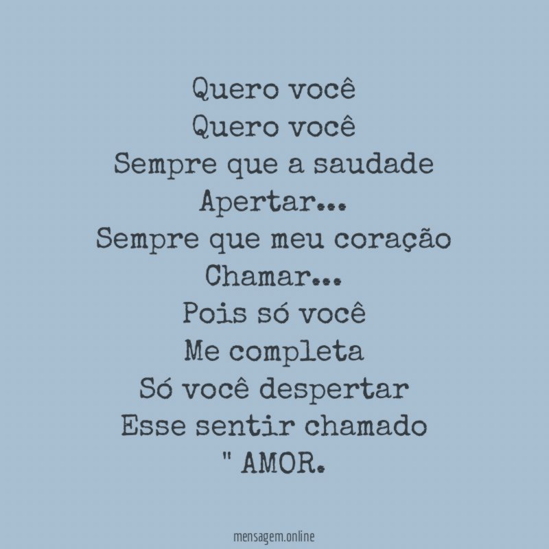 Quero você