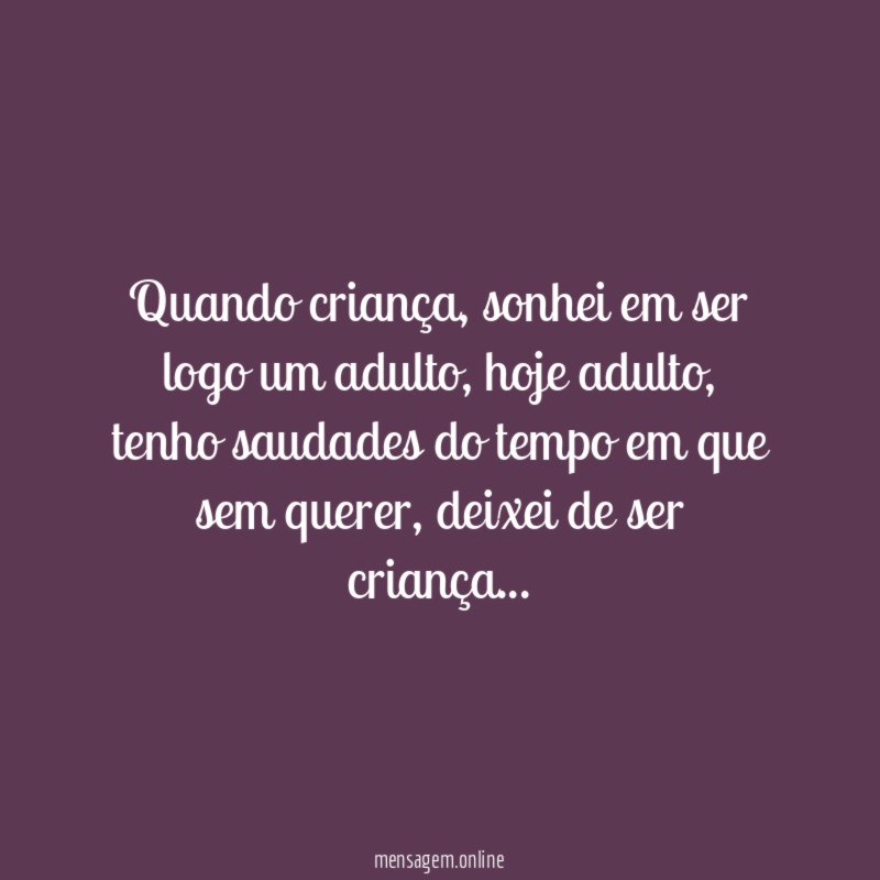 Quando criança