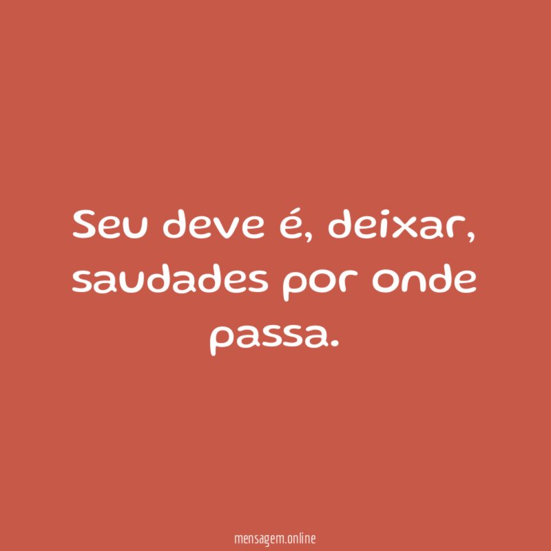 Seu deve é
