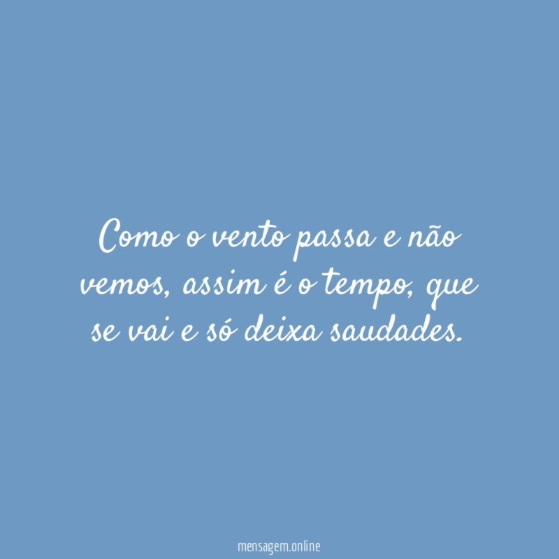 Como o vento passa e não vemos