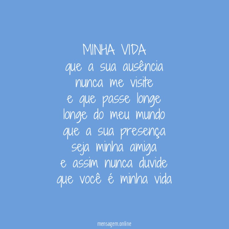MINHA VIDA